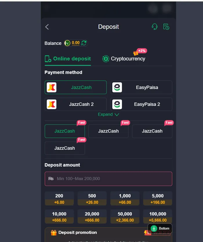 pkr365 deposit
